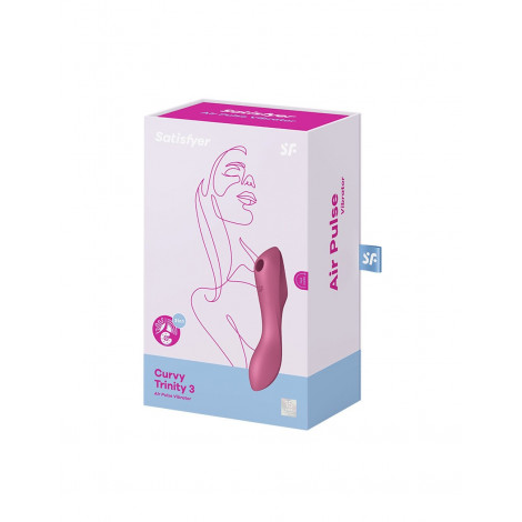 Stimulateur Curvy Trinity 3 rouge - Satisfyer|Vibromasseur|NatureCoquine