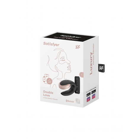 Stimulateur Double Love noir - Satisfyer|Vibromasseur|NatureCoquine