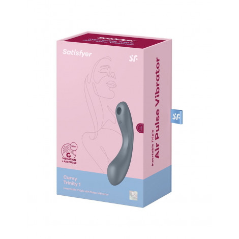 Stimulateur Curvy Trinity 1 gris - Satisfyer|Stimulateur Clitoridien|NatureCoquine