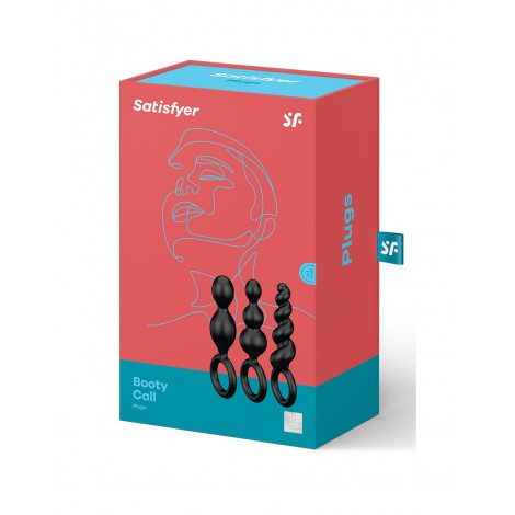 Set de 3 plugs noirs Booty Call - Satisfyer|Boules de Geïsha|NatureCoquine