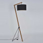 Lampadaire pied chevalet noir et bois|Lampadaire|Lampe Avenue
