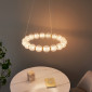 Suspension LED dorée multi sphères transparentes 57 cm - Roseli|Suspensions|Kosilum