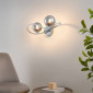 Applique murale chromée design double verre fumé - Novale|Appliques murales|Kosilum