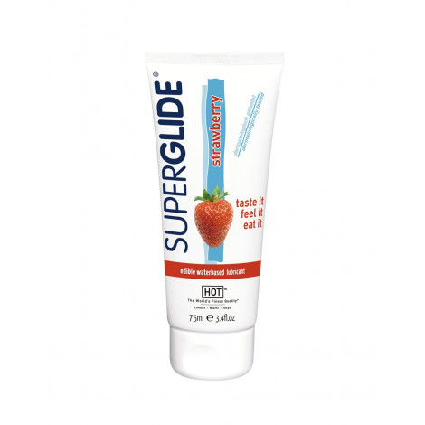 Lubrifiant Comestible SuperGlide fraise - HOT|Gel et Lubrifiant|NatureCoquine