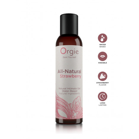 Gel intime naturel All Natural fraise 150ml|Gel et Lubrifiant|NatureCoquine