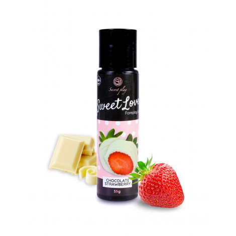 Lubrifiant comestible fraise & chocolat blanc - 60ml|Gel et Lubrifiant|NatureCoquine