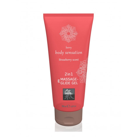 Lubrifiant & Massage parfum Fraise 200ml - Shiatsu|Gel et Lubrifiant|NatureCoquine