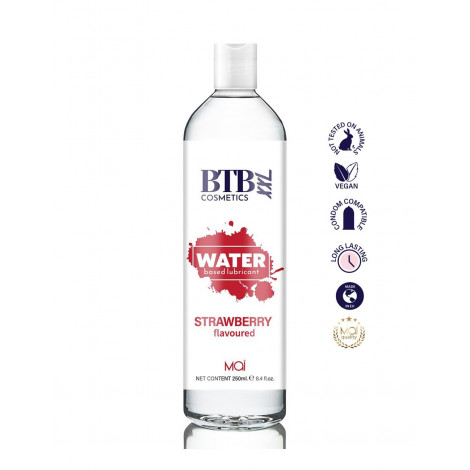 Lubrifiant parfumé Fraise 250 ml - BTB|Gel et Lubrifiant|NatureCoquine