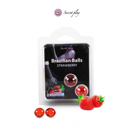 2 Brazilian Balls - fraise|Gel et Lubrifiant|NatureCoquine