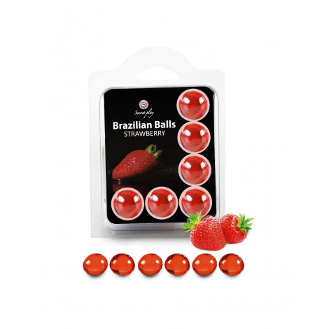 6 Brazilian Balls - fraise|Gel et Lubrifiant|NatureCoquine