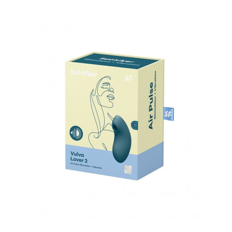 Double stimulateur Vulva Lover 2 bleu - Satisfyer|Stimulateur Clitoridien|NatureCoquine
