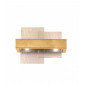 Applique murale Rettangolo Feuille d'or 2 ampoules 24cm|Appliques murales|Luminaire Center
