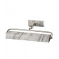 Applique à tableau Winchfield Acier Nickel poli, effet marbre blanc.|Appliques murales|Luminaire Center
