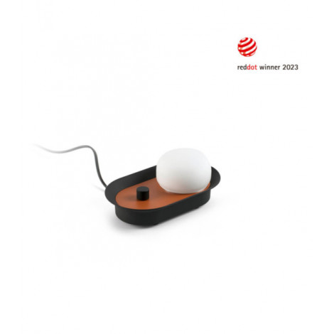 Lampe de table Maya Aluminium,Acier Noir mat|Lampes à poser|Luminaire Center