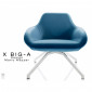 Fauteuil lounge design pour salon d'attente standing X BIG-A, piétement acier, assise garnie de mousse, habillage tissu 2 tons|Fauteuil / Chauffeuse|100chaises Fauteuil lounge design pour salon d'attente standing X BIG-A, piétement acier, assise garnie de mousse, habillage tissu 2 tons|Fauteuil / Chauffeuse|100chaises