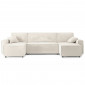 Canapé panoramique MIRA convertible velours beige 6 places|Canape|Baita Home