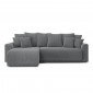 Canapé d'angle NOVA convertible velours côtelé gris souris 4 places|Canape|Baita Home