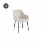 Lot de 2 chaises DEVA velours cotelé écru pieds métal noir|Chaise|Baita Home