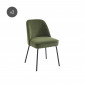 Lot de 2 chaises GINA velours côtelé kaki pieds métal noir|Chaise|Baita Home