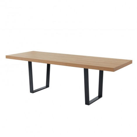 Table extensible FELIX Effet chêne et pieds en métal L180-240cm|Table|Baita Home