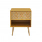 Table de chevet CAPUCINE ocre et effet chêne 40cm|Chevet|Baita Home
