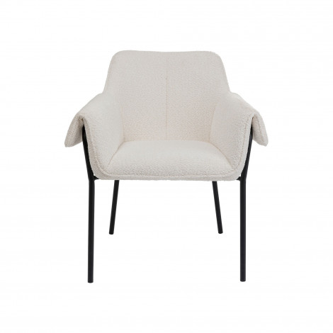 Chaise avec accoudoirs Bess Boucle crème Kare Design|Chaise|Kare