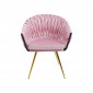 Chaise avec accoudoirs Knot velours rose Kare Design|Chaise|Kare