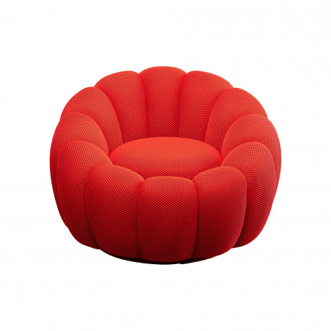 Fauteuil pivotant Peppo Bloom rouge Kare Design|Fauteuil / Chauffeuse|Kare