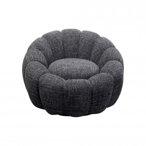 Fauteuil pivotant Peppo Bloom Melange noir Kare Design|Fauteuil / Chauffeuse|Kare