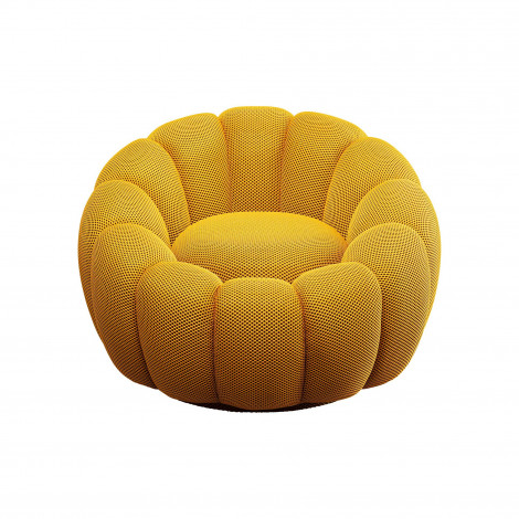 Fauteuil pivotant Peppo Bloom jaune Kare Design|Fauteuil / Chauffeuse|Kare
