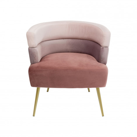Fauteuil Sandwich velours rose Kare Design|Fauteuil / Chauffeuse|Kare