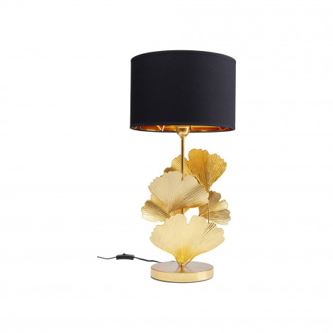 Lampe feuilles de ginkgo dorées et noir Kare Design|Lampes à poser|Kare