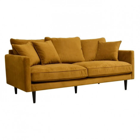 Canapé 3 Places en Velours "Candice" 194cm Ocre|Canape|Paris Prix