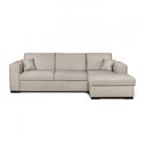 Canapé d'Angle Droit Convertible "Hip" 262cm Beige|Canape|Paris Prix