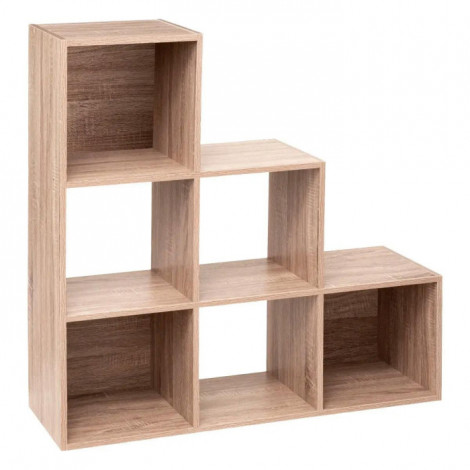 Étagère 6 Cases Design "Mix'n'Modul" 102cm Beige|Bibliothèque|Paris Prix