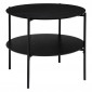 Table Basse Ronde 2 Niveaux "Kemi" 63cm Noir|Table Basse|Paris Prix