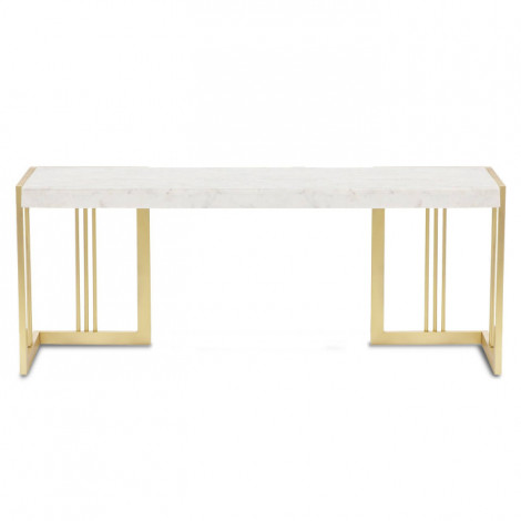 Meuble TV en Marbre Design "Cary" 140cm Blanc|Meuble TV|Paris Prix