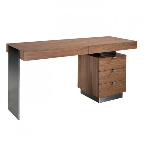 Bureau Design 5 Tiroirs "Terrie" 160cm Marron|Bureau|Paris Prix