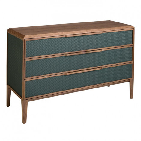 Commode 3 Tiroirs "Lessie" 119cm Vert Foncé|Commode|Paris Prix