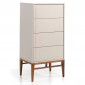Chiffonnier Design 4 Tiroirs "Zapata" 120cm Naturel|Commode|Paris Prix