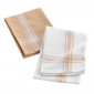 Lot de 2 Torchons "Cuisiline" 50x70cm Beige|Linge de Cuisine|Paris Prix