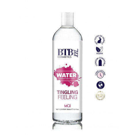 Lubrifiant stimulant base eau 250 ml - BTB|Gel et Lubrifiant|NatureCoquine
