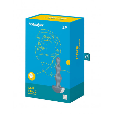 Plug anal vibrant Lolli Plug 2 gris - Satisfyer|Plug et Jouets Anal|NatureCoquine