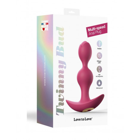 Plug anal vibrant Twinny Bud prune|Plug et Jouets Anal|NatureCoquine