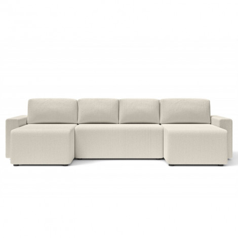 Canapé panoramique MAX convertible velours côtelé beige 6 places|Canape|Baita Home