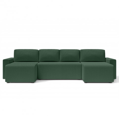 Canapé panoramique MAX convertible velours côtelé vert 6 places|Canape|Baita Home