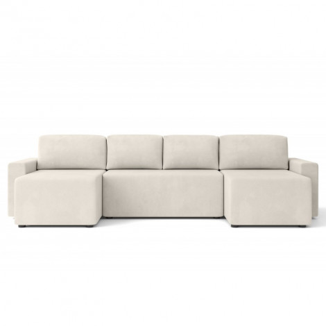 Canapé panoramique MAX convertible velours beige 6 places|Canape|Baita Home