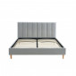 Lit MARIUS tissu gris perle160x200 sommier inclus|Lit Adulte|Baita Home