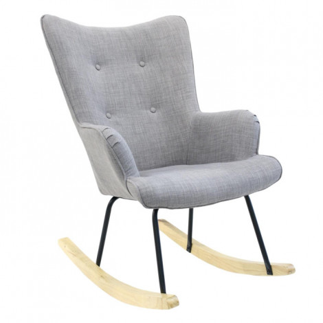 Fauteuil à Bascule Design "Helsinki" 96cm Gris|Fauteuil / Chauffeuse|Paris Prix