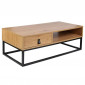 Table Basse Bois & Métal "Abbott" 100cm Naturel|Table Basse|Paris Prix